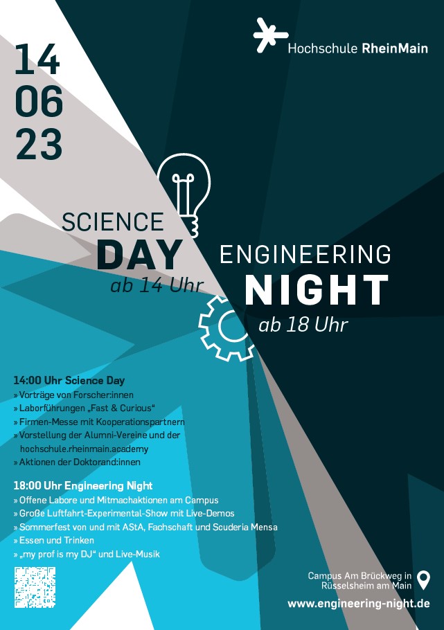 Plakat_Science Day_Engineering_Night - Hochschule RheinMain